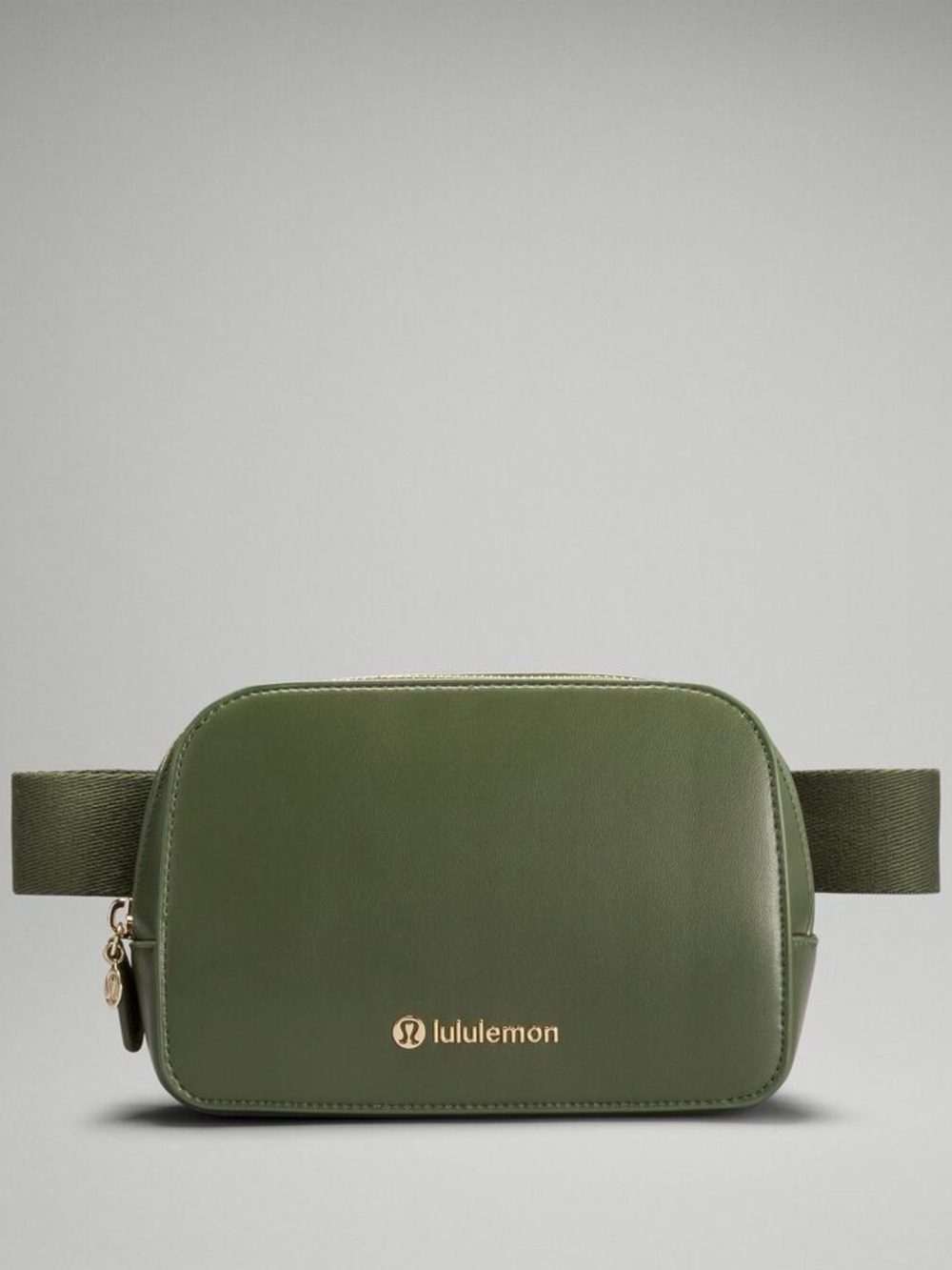 Lululemon Everywhere Belt Bag 1L Leather Alternative Barracks Green Gold